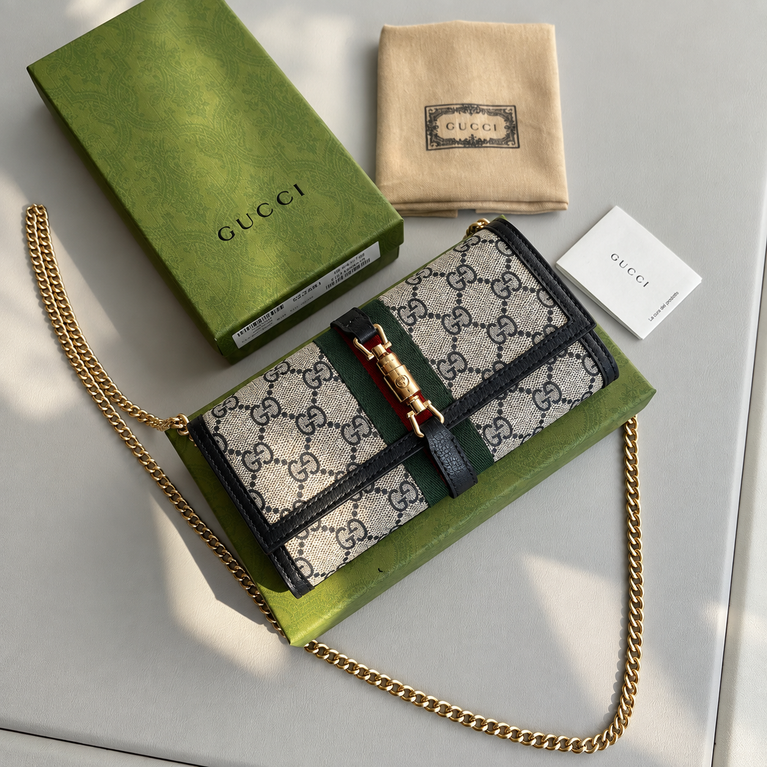 Gucci 1961 Chain Wallet Canvas Bag