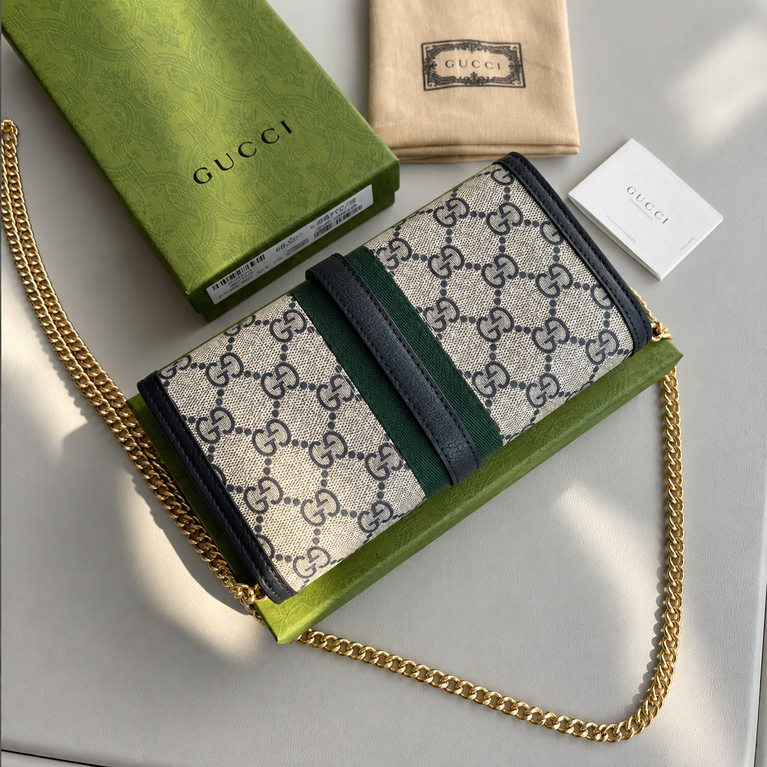 Gucci 1961 Chain Wallet Canvas Bag