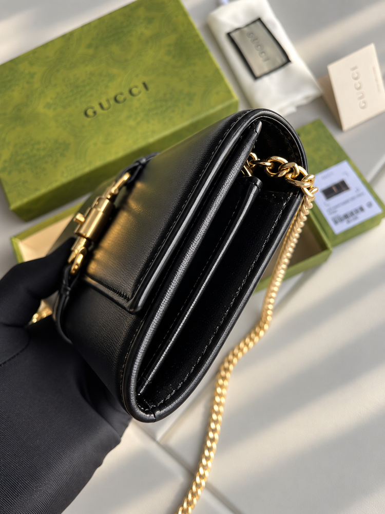Gucci 1961 Chain Wallet Leather Bag