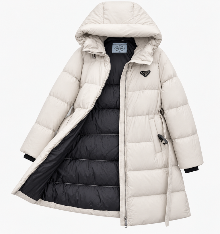 Prada Belted Down Padded Jacket