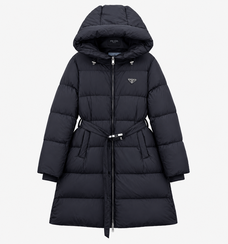 Prada Belted Down Padded Jacket