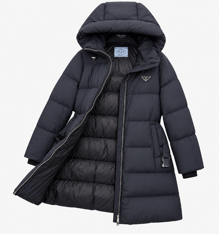Prada Belted Down Padded Jacket