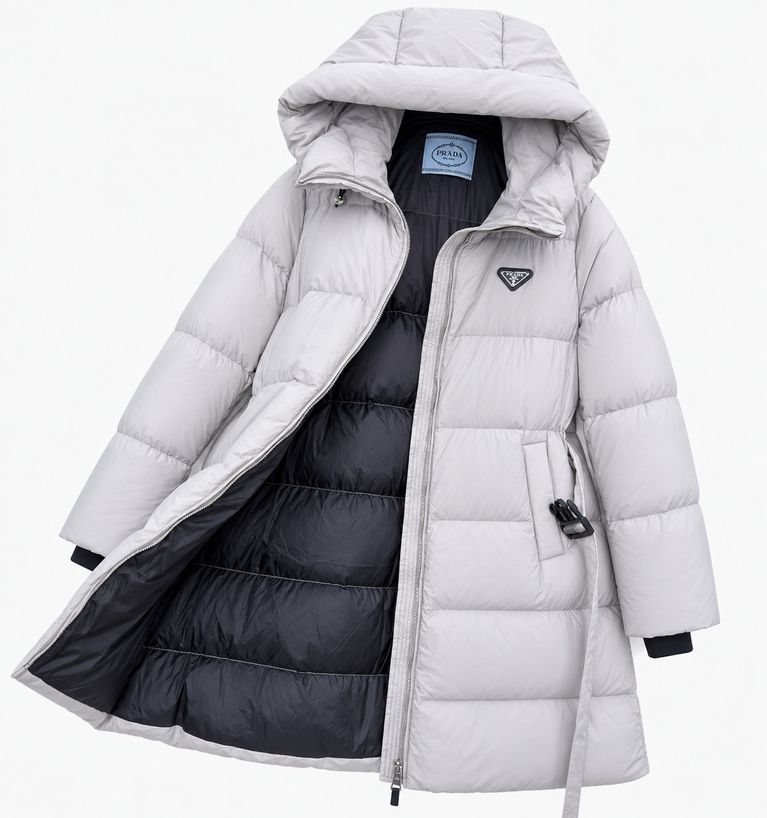 Prada Belted Down Padded Jacket