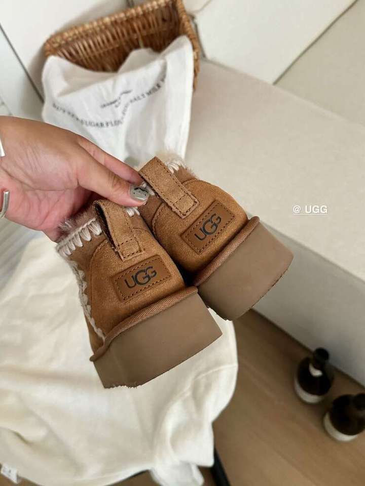 UGG Eskimo Wool Winter Women Platform Mini Boot