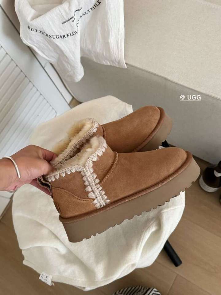 UGG Eskimo Wool Winter Women Platform Mini Boot