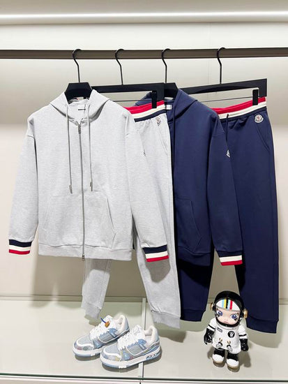 Moncler Cotton Sweatpants & Zip Hoodie Set