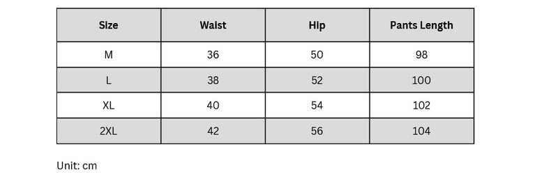 Size chart for Nike Sportswear Tech Fleece Hoodie & Joggers Set White Gray with measurements in cm.