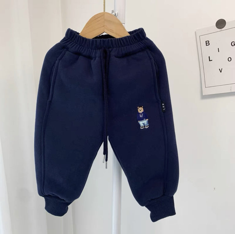 Boys Winter Thickened Lamb Wool Sweatpants