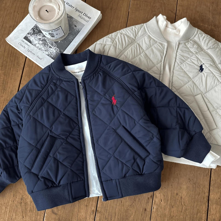 Kids Cotton Embroidered Jacket Autumn Winter