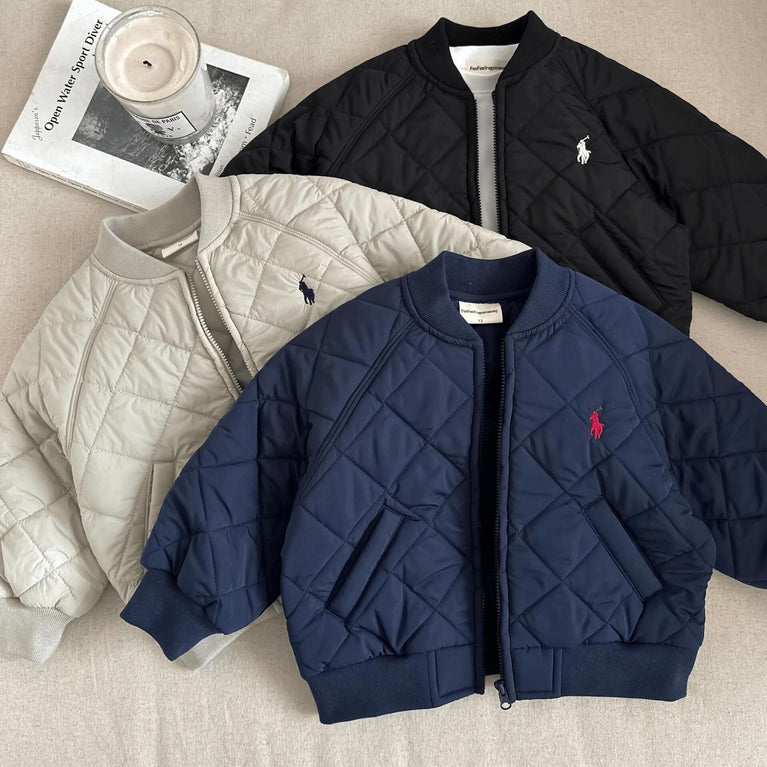 Kids Cotton Embroidered Jacket Autumn Winter