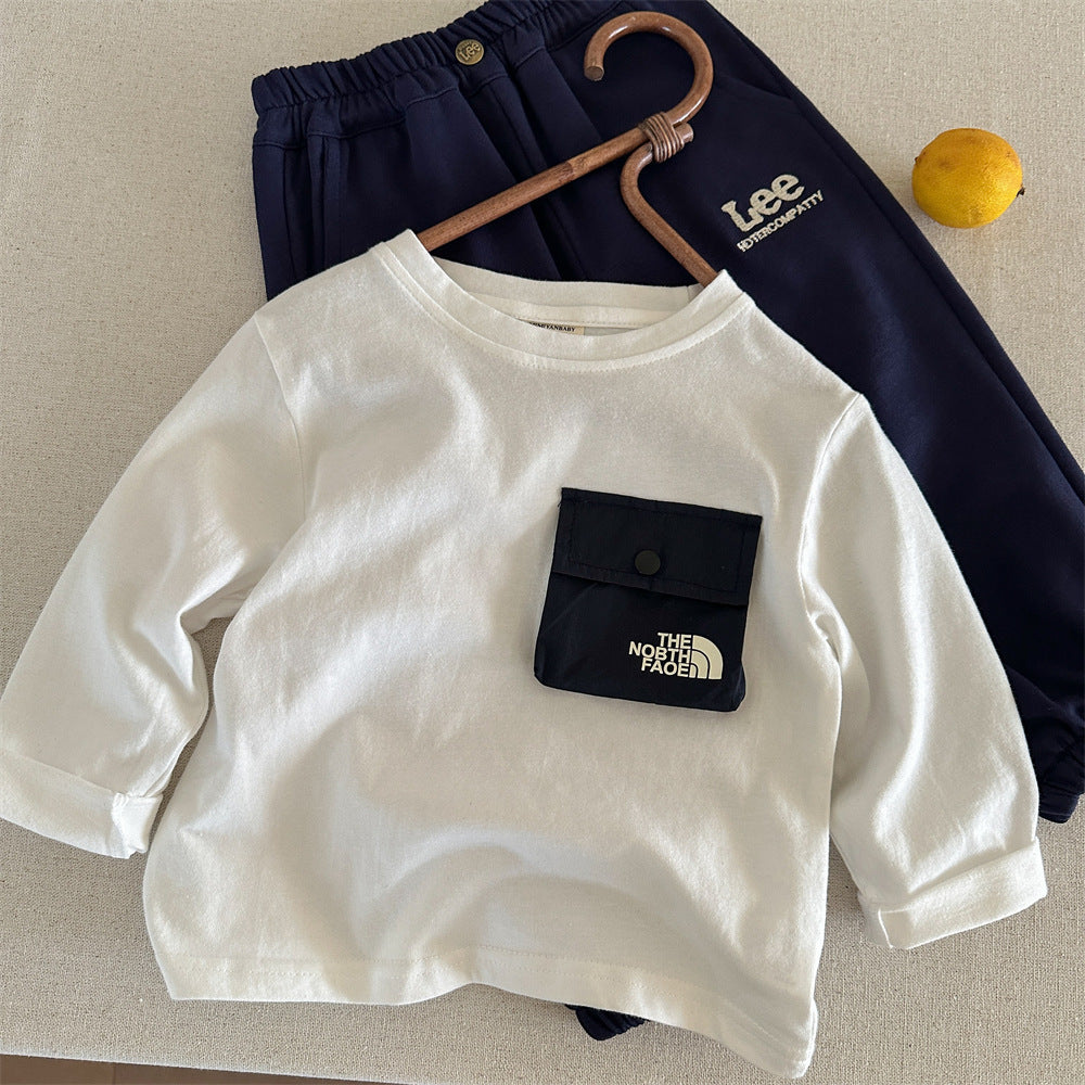 Kids Long Sleeve Cotton T-Shirt Autumn for Boys and Girls