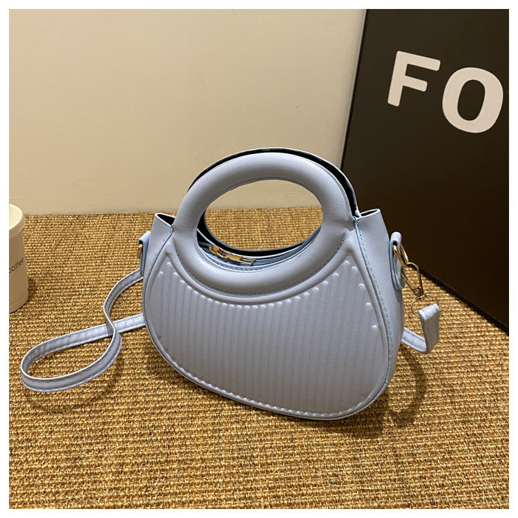 Dopamine Striped PU Shoulder Bag