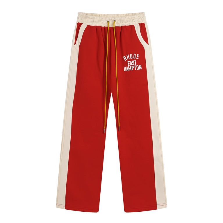 RHUDE Unisex sports half zipper sweatshirt pants set