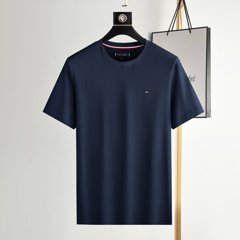 Tommy Hilfiger Herren-Basic-T-Shirt mit Flaggenaufkleber