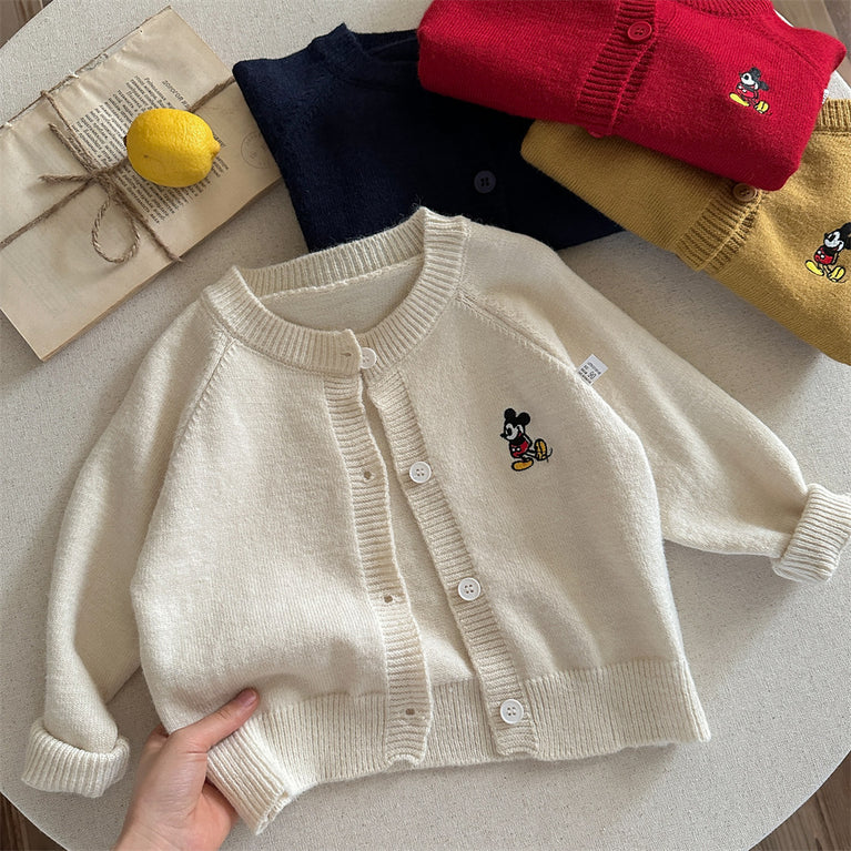 Kids Cartoon Knitted Sweater Cardigan Autumn Jacket