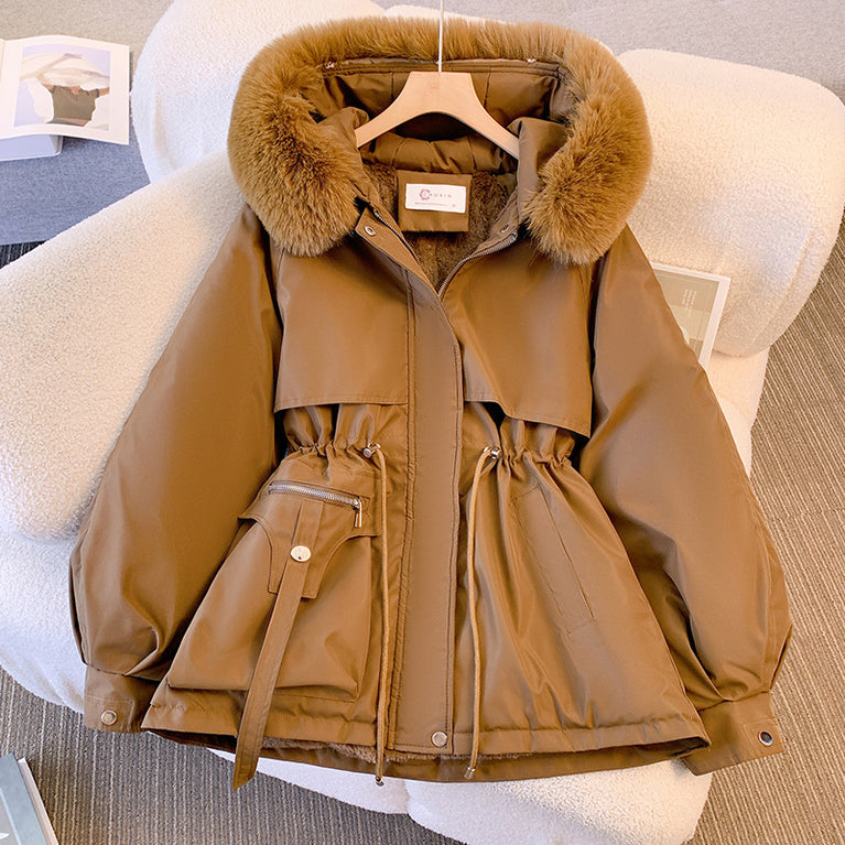 Women's Winter Fur Collar Fleece Jacket Stylish & Warm