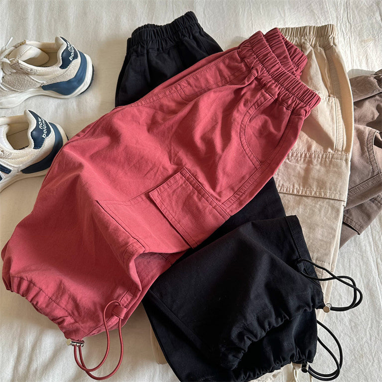 Kinder-Baumwoll-Cargohosen für Jungen und Mädchen im Herbst 