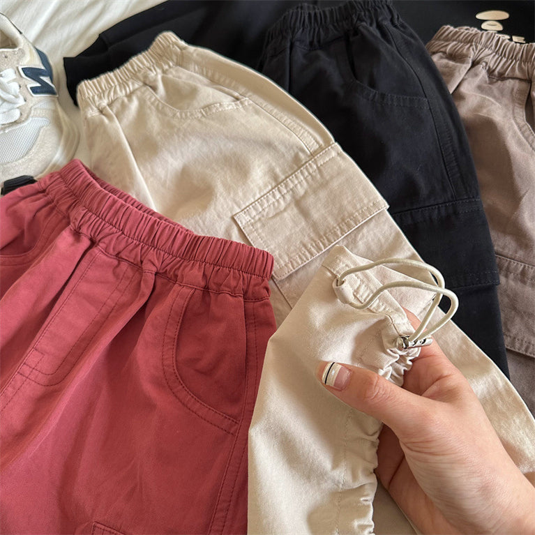 Kinder-Baumwoll-Cargohosen für Jungen und Mädchen im Herbst 