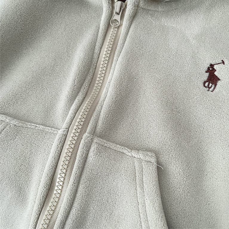 Kids RL Fleece Hooded Set Warm Autumn & Winter Two-Piece Outfit