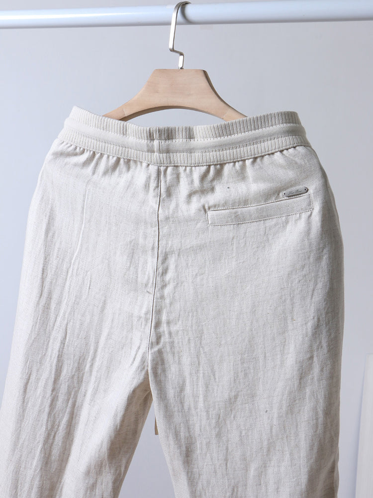 Loro Piana men's Pants Summer Elastic Waist Casual trousers