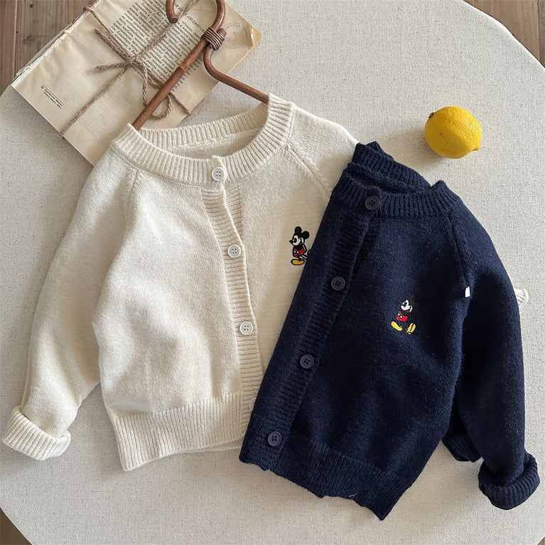 Kids Cartoon Knitted Sweater Cardigan Autumn Jacket