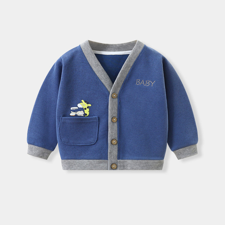 Children's knitted cardigan autumn new baby coat