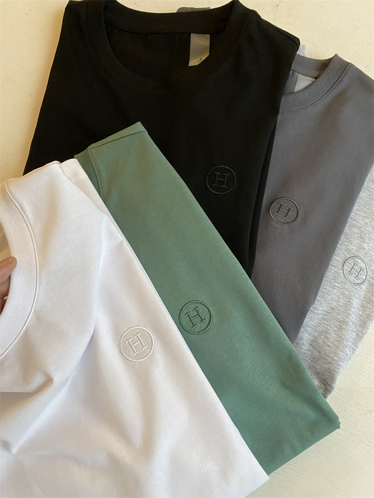 H Skin-friendly soft cotton men's t-shirt