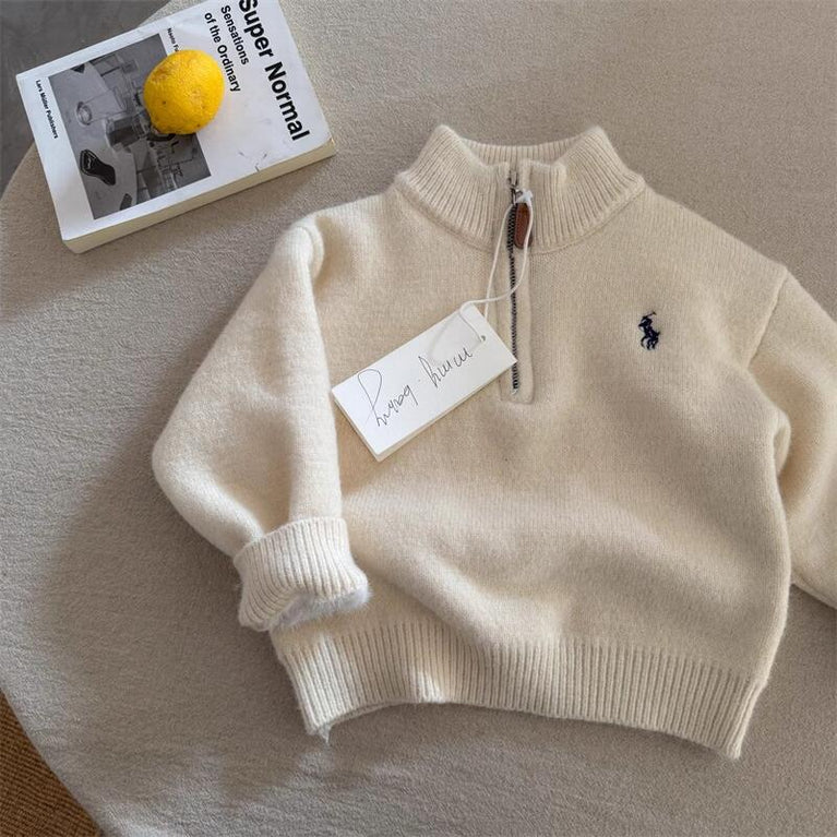 Kids Thick Turtleneck Knit Sweater Autumn Winter Warm