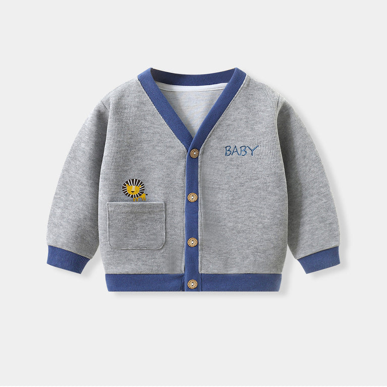 Children's knitted cardigan autumn new baby coat