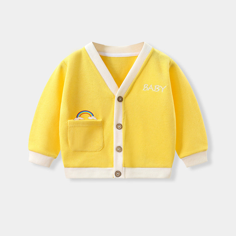Children's knitted cardigan autumn new baby coat