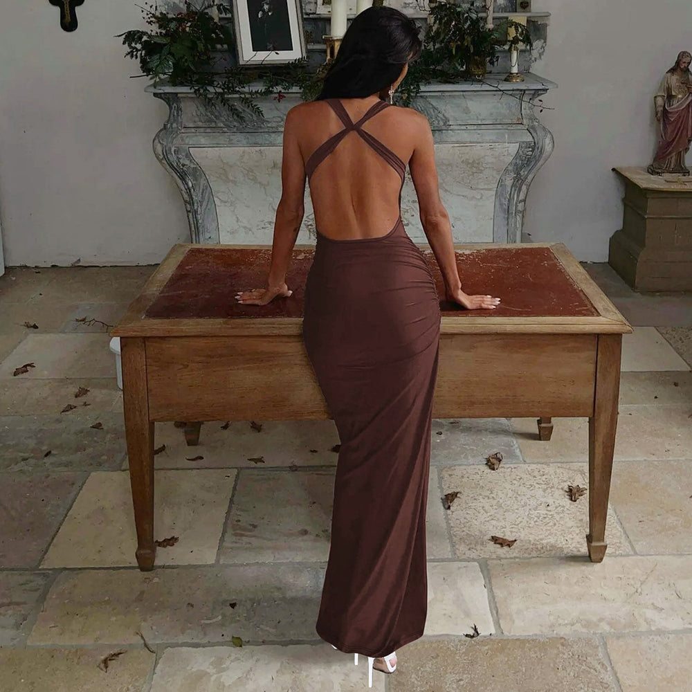 Hot-Selling Backless Slim Dress for Women-Party Outfit Volonka Hot-Selling Backless Slim Dress for Women-Party Outfit Volonka
