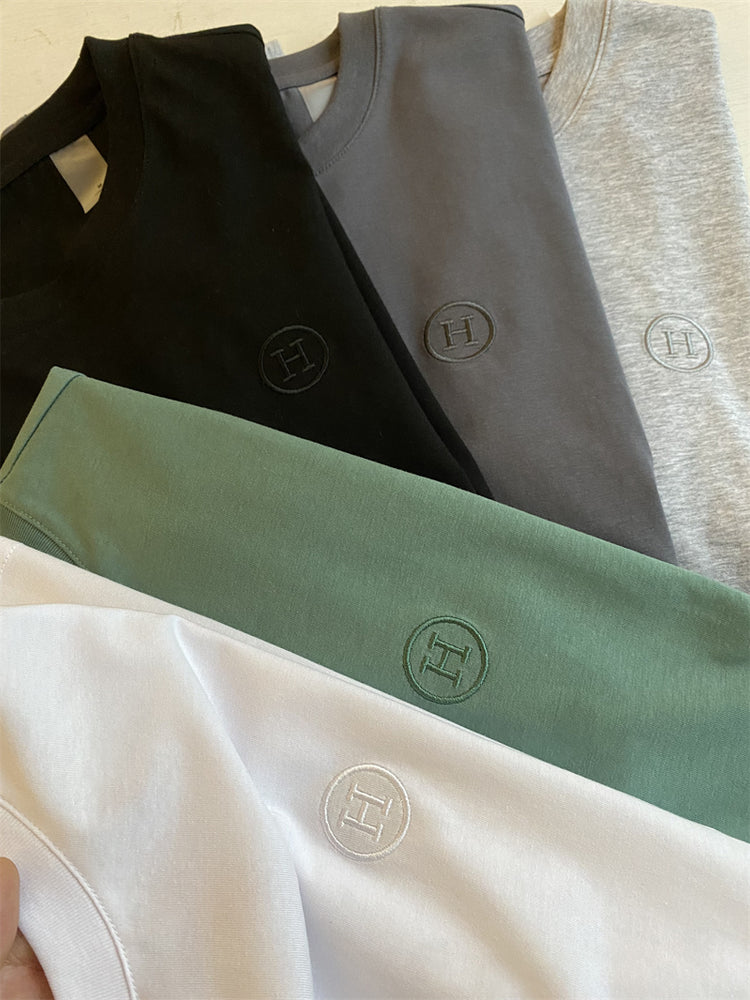H Skin-friendly soft cotton men's t-shirt