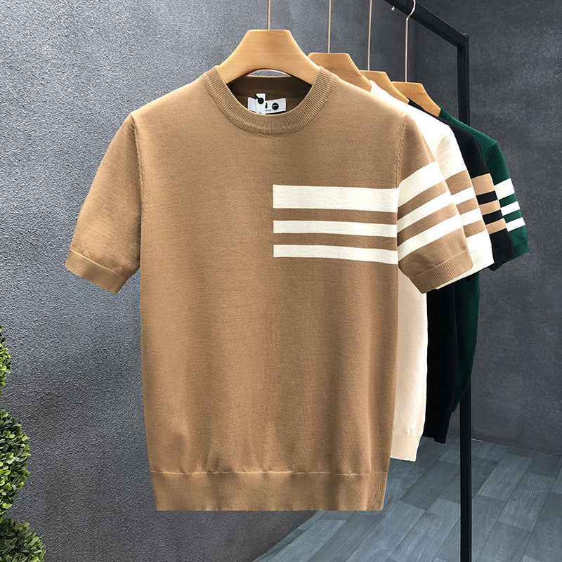 Men's Tshirt thin knitwear with Striped Design