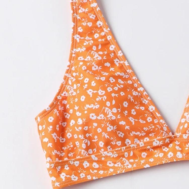 Fresh Floral Bikini Set  High Waist Design