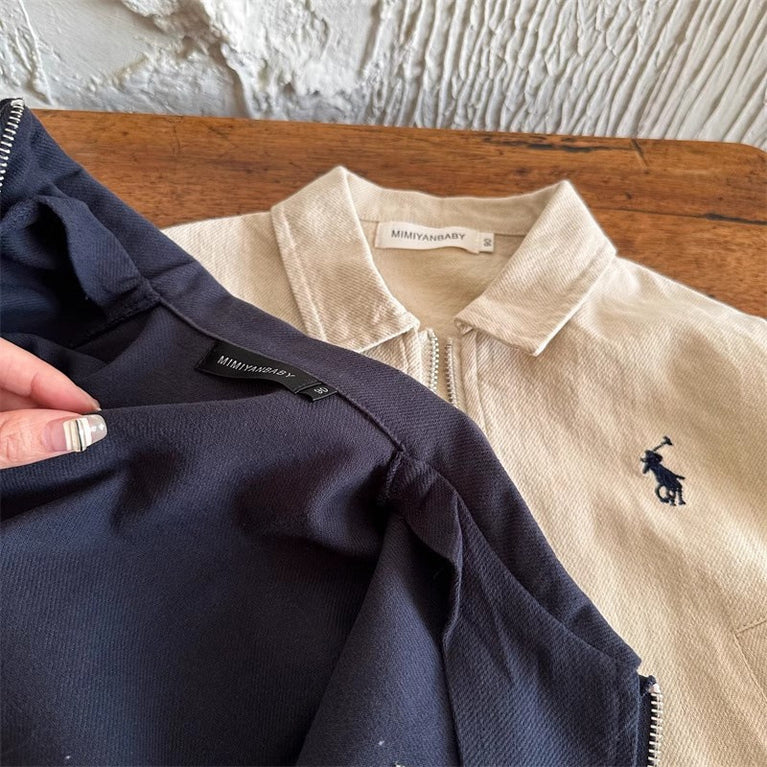 Kindermantel mit Revers und Reißverschluss, Frühling &amp; Herbst, Jungen &amp; Mädchen 