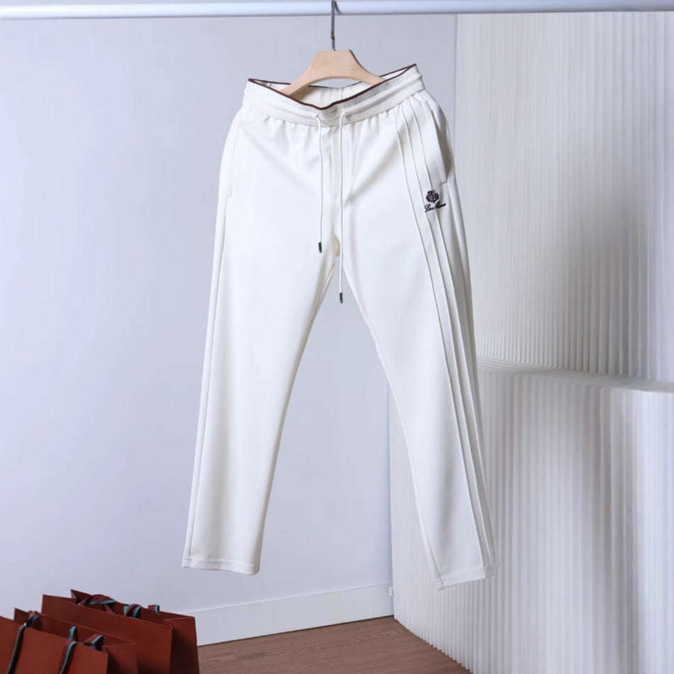 Loro piana men's straight pants-breathable comfortable trousers