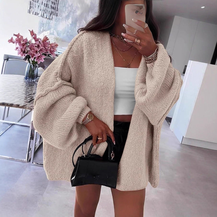 Women's Winter Loose Fit Knitted Cardigan