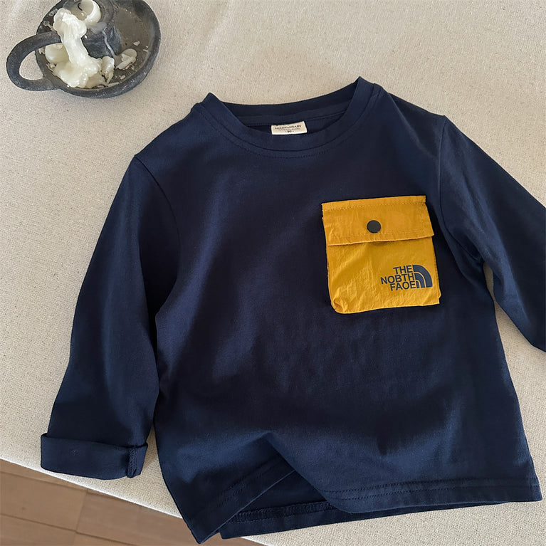 Kids Long Sleeve Cotton T-Shirt Autumn for Boys and Girls