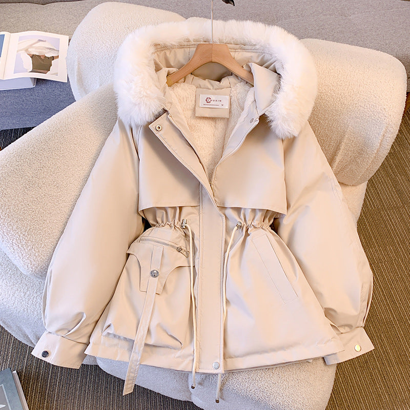 Women's Winter Fur Collar Fleece Jacket Stylish & Warm