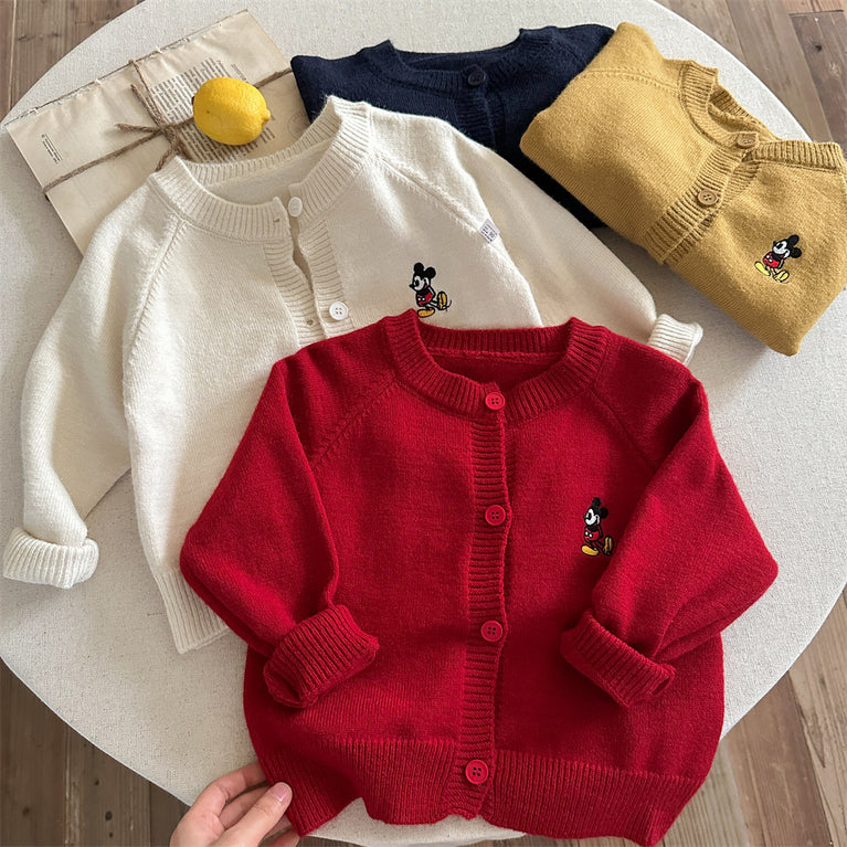 Kids Cartoon Knitted Sweater Cardigan Autumn Jacket