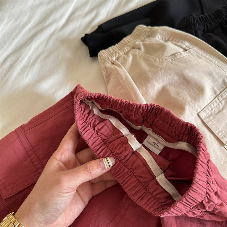 Kinder-Baumwoll-Cargohosen für Jungen und Mädchen im Herbst 