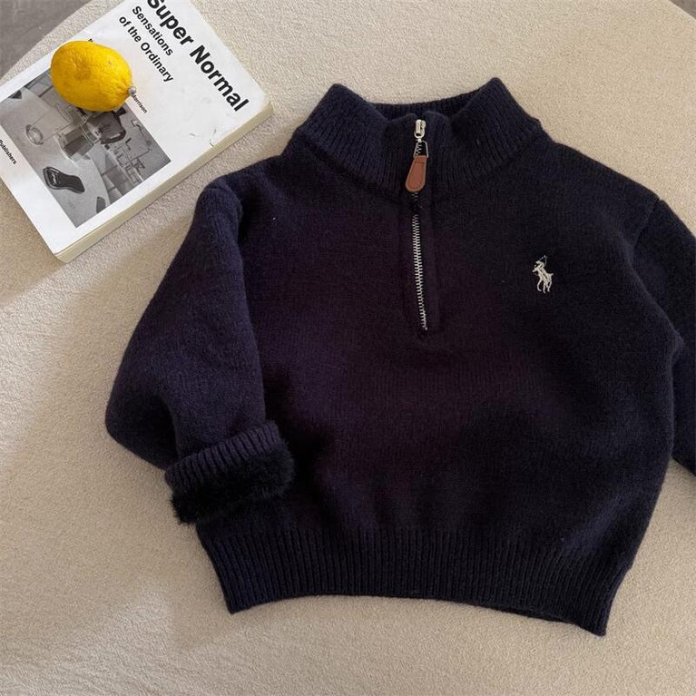 Kids Thick Turtleneck Knit Sweater Autumn Winter Warm