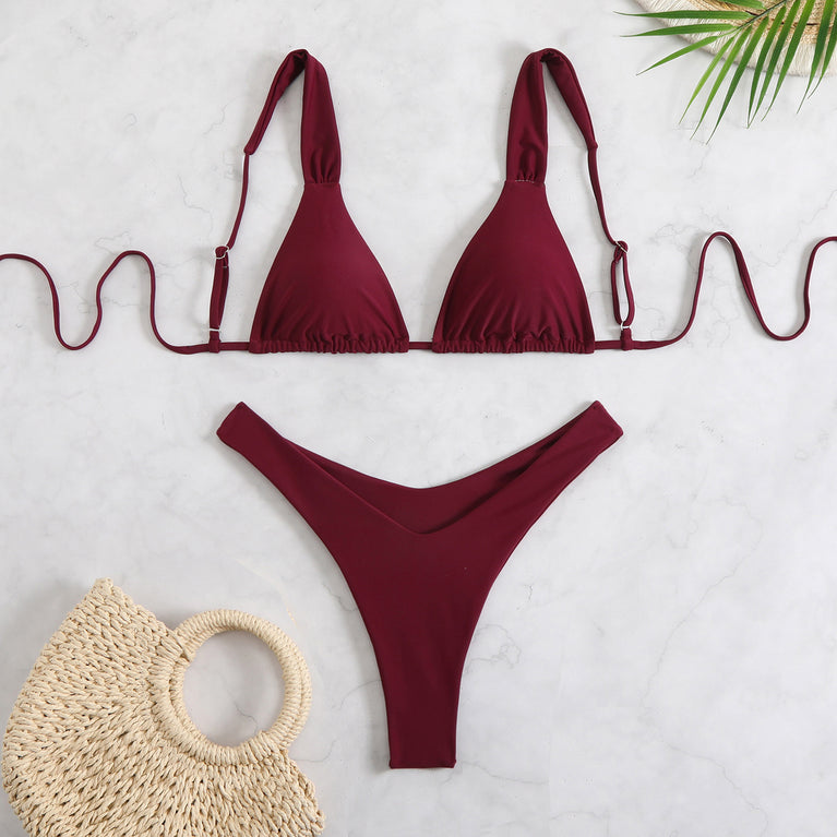 Adjustable Shoulder Tie Bikini
