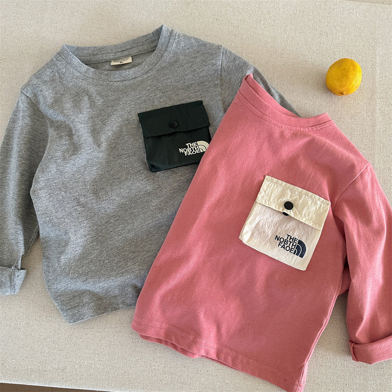 Kids Long Sleeve Cotton T-Shirt Autumn for Boys and Girls