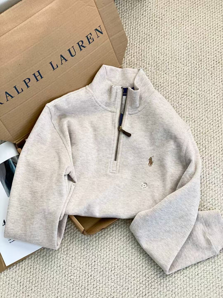 Ralph Lauren Unisex Half-Zip Long Sleeve Sweatshirt
