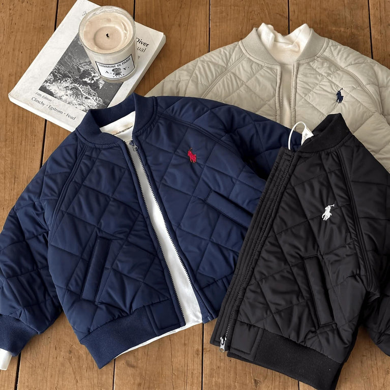 Kids Cotton Embroidered Jacket Autumn Winter