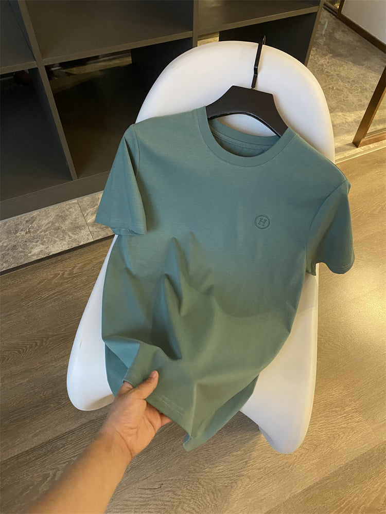 H Skin-friendly soft cotton men's t-shirt