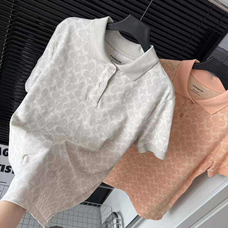 Coach Damen-Poloshirt mit kurzen Ärmeln für den Sommer