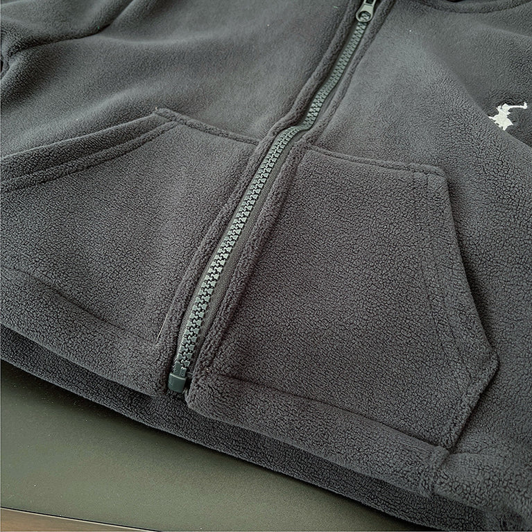 Kids RL Fleece Hooded Set Warm Autumn & Winter Two-Piece Outfit