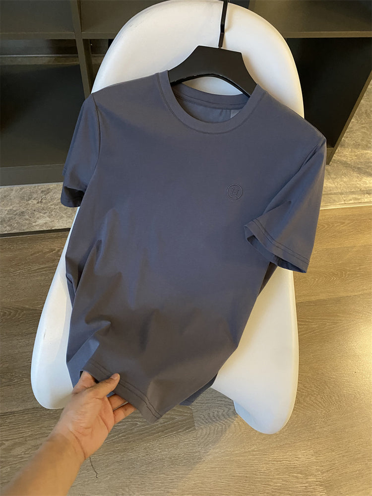 H Skin-friendly soft cotton men's t-shirt